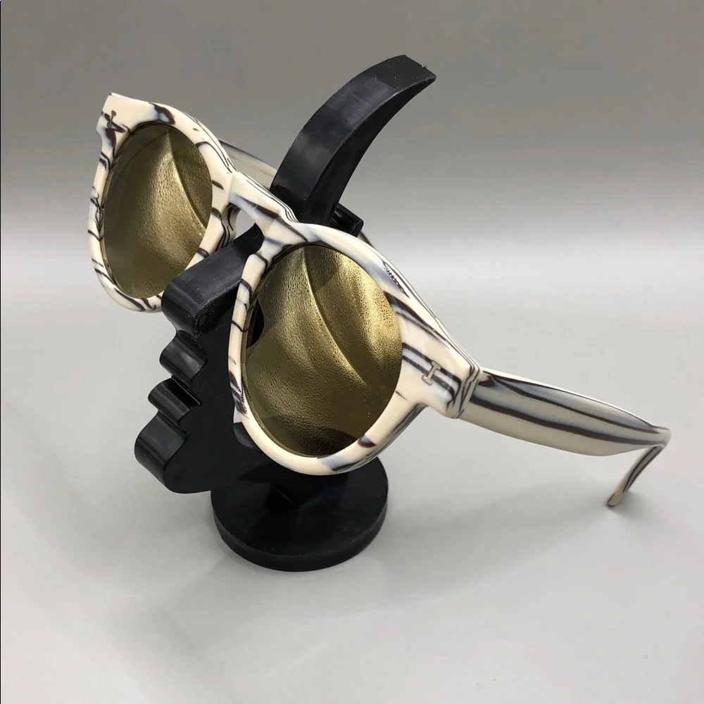 Illesteva leonard sunglasses c.123 cream marble stripe UNISEX, with case, Italy.
